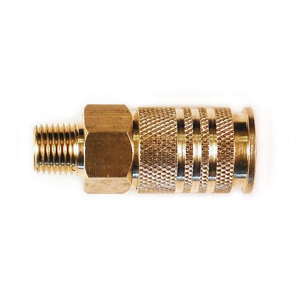 Tinkertools 0.25 x 0.25 in. Universal Brass Coupler with Male NPT TI2637523